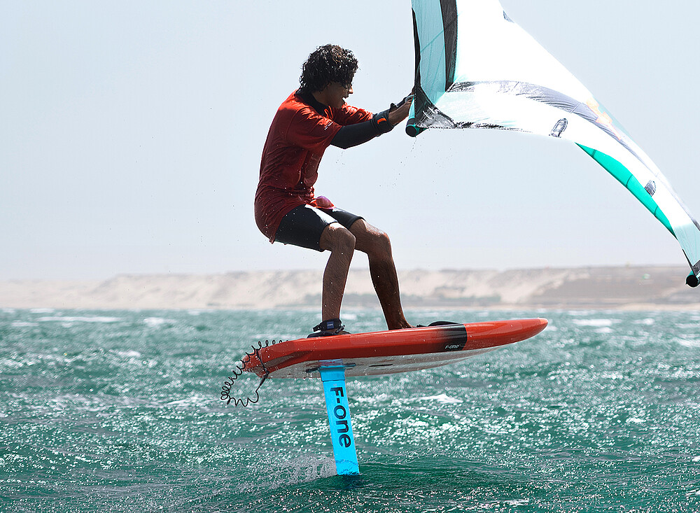 NewSpiritDakhla wingfoiling at Kiteboarding Club KBC New Spirit Dakhla - water sports adventure in Morocco