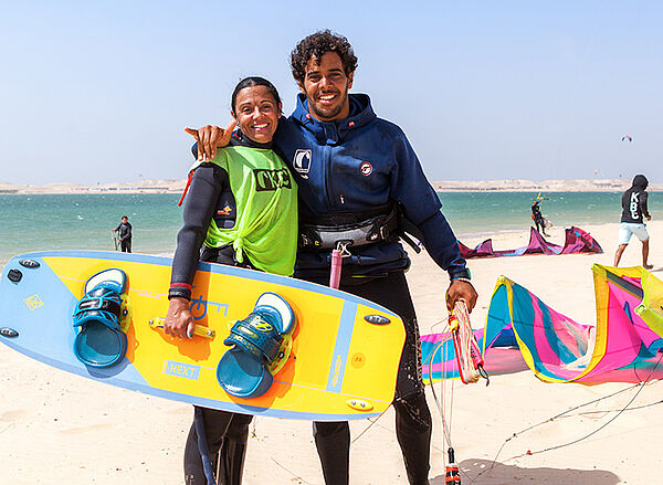 Privéstrandgebruik bij KBC Dakhla - Kitesurfing Center Dakhla Marokko
