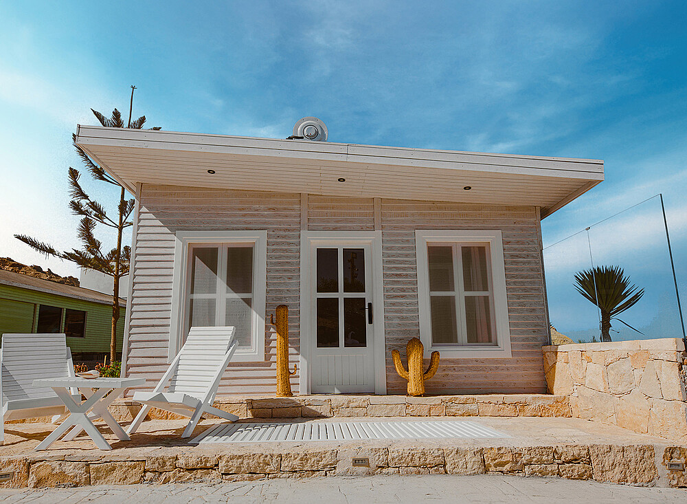 NewSpiritDakhla Premium Bungalow - Modern beachfront kiteboarding accommodation with terrace and ocean views in Dakhla