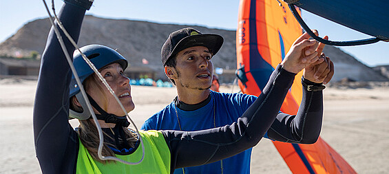 Entraînement Wingfoil KBC Dakhla Équipement F-ONE Maroc Sports Nautiques