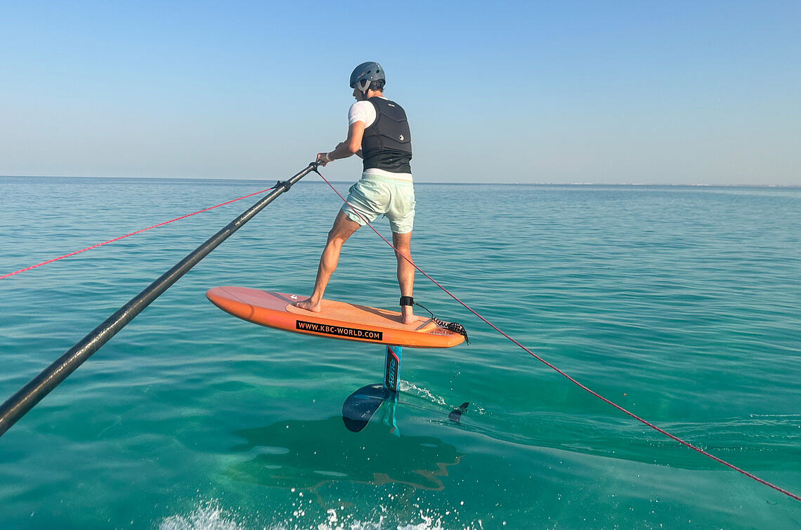 Foil Simulator Boat at KBC El Gouna Red Sea Wingfoil Training Egypt