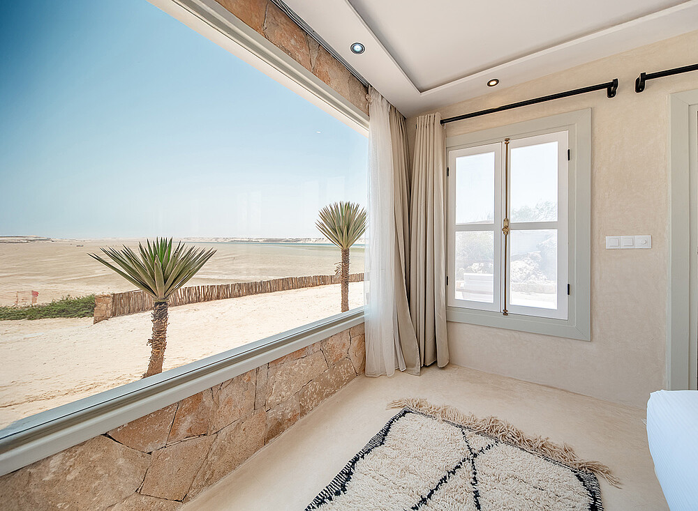 Premium beachfront bungalow at Kiteboarding Club KBC New Spirit Dakhla - luxury accommodation for kitesurfers