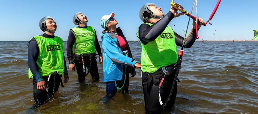 Kitesurfen lernen am KBC Brouwersdam an der Nordsee