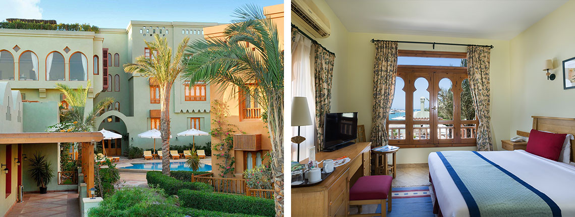 Luxe hotelresort met zwembad en gastenverblijf bij KBC Kitesurf & Wingfoil Center El Gouna - Ali Pasha Egypte