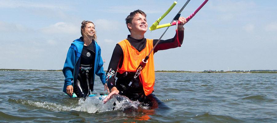 Private training at German kite school KBC at Ijsselmeer