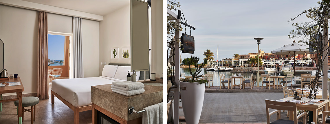 Captain's Inn hotelkamer en havenrestaurant - perfecte kitesurfing accommodatie aan het water voor watersport