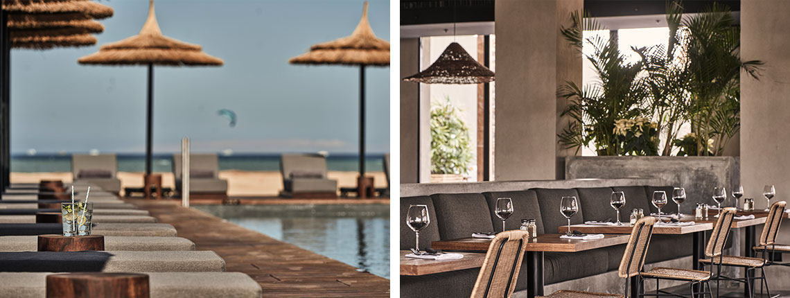 Casa Cook resort zwembad met restaurant - perfecte kitesurfing reisbestemming met strandview en watersporten